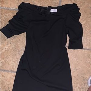 Jessica Simpson black dress with shoulder detail